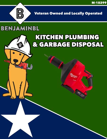 kitchen plumbing & garbage disposal